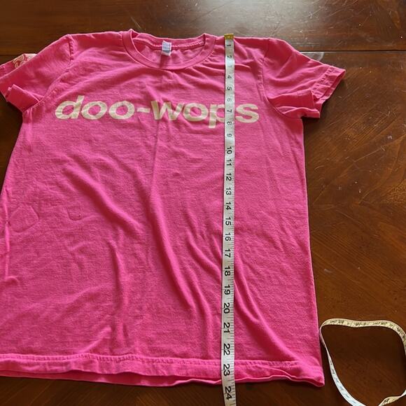 American Apparel Bruno Mars Doo-wops Pink Tee Shirt Woman Size Large - Picture 9 of 9